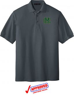 Port Authority Adult Silk Touch Polo, Steel Grey